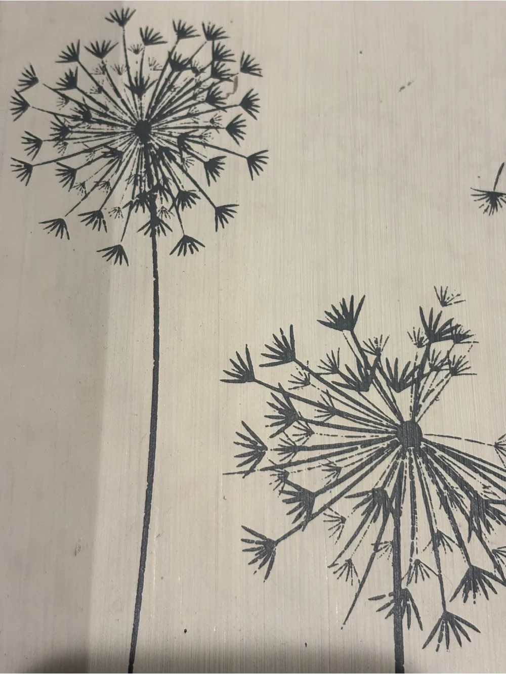 Live a Great Story White Dandelion Wall Art